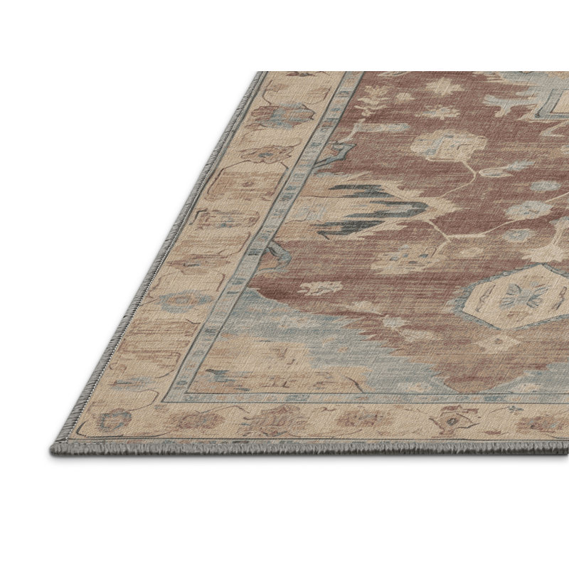 Machine Washable Overdyed Gray Area Rug, Rectangle 5' x 8'