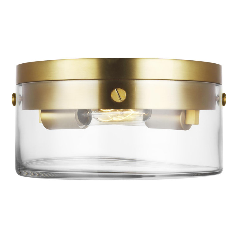 Garrett 2 - Light Flush Mount, Burnished Brass