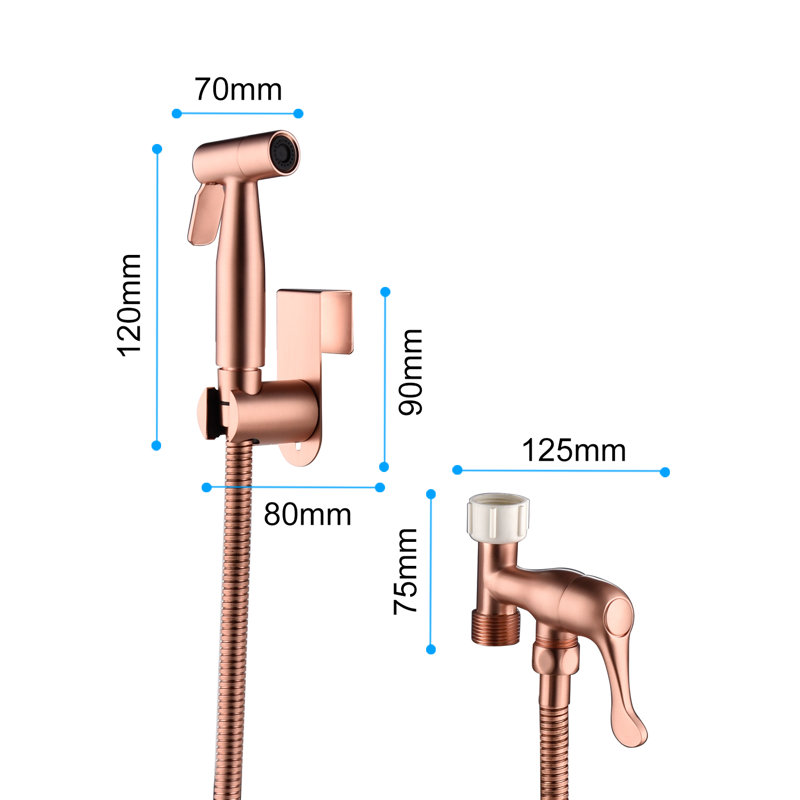 Siège de bidet allongé à la main, Or brossé
