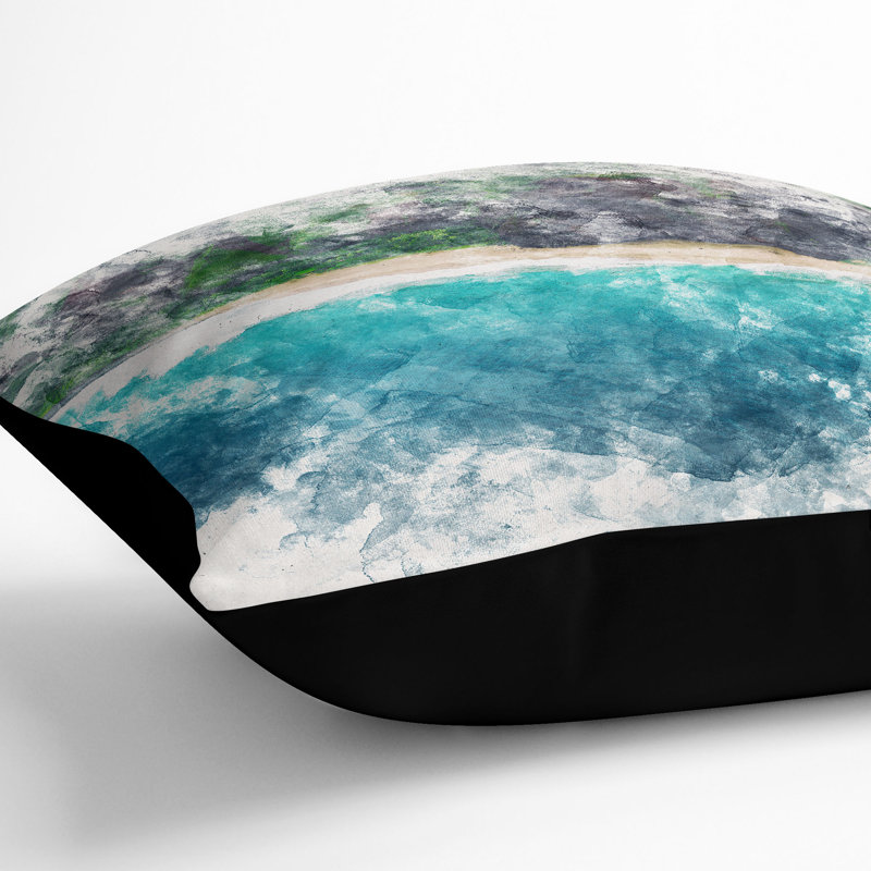 Square Throw Cushion, Black, 55cm H x 55cm W x 20cm D