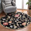Tapis noir en laine crocheté à la main Hollander-21274596
