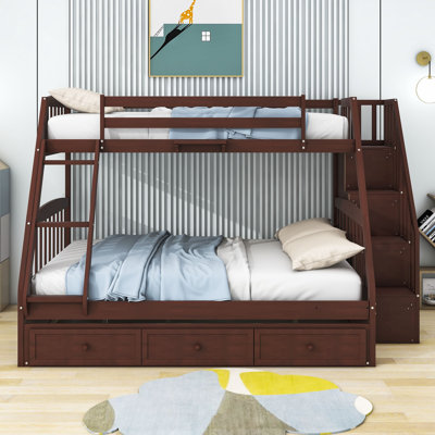 Haarika Kids Twin Over Full Bunk Bed with Drawers
