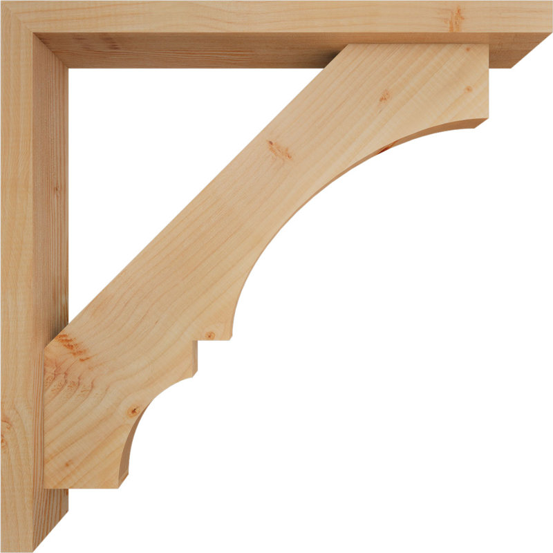 Support de bloc Balboa avec entretoise décalée, 26 x 26, Sapin Douglas de l 3 1/2 (lisse)