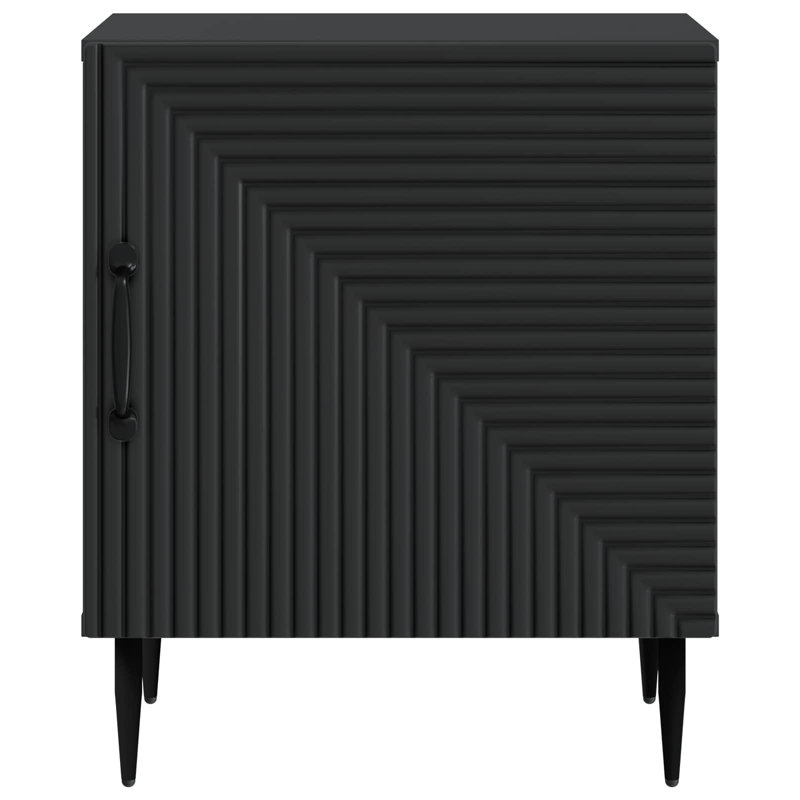 43cm W Manufactured Wood Bedside Table, Black