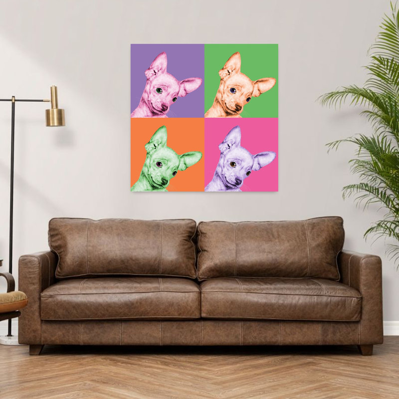 Sweet Chihuahua, art contemporain pour chien, H 36 po x l 36 po