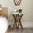 Moty Crossed Legs Round End Table, with Tripod Base for Modern Farmhouse, Boho-557122159