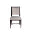 Julius Fabric King Louis Back Side Chair in Ivory Beige/Cerused Ash