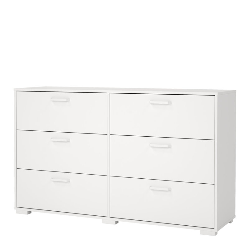 Beore 138.7cm W 6 - Drawer Chest of Drawers, White