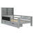 Twin Solid Wood Platform Bed with Chalkboard, Storage Drawers & Shelves – Gray Kids’ Fun & Space-Saving Bed-1452393617-1452393616