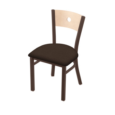 Voltaire 18'' H Upholstered Metal Maple Side Chair