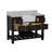 Hitton 48" Single Bathroom Vanity Set with Chocolate Cabinet and Carrara Marble Countertop-377483749-374037849