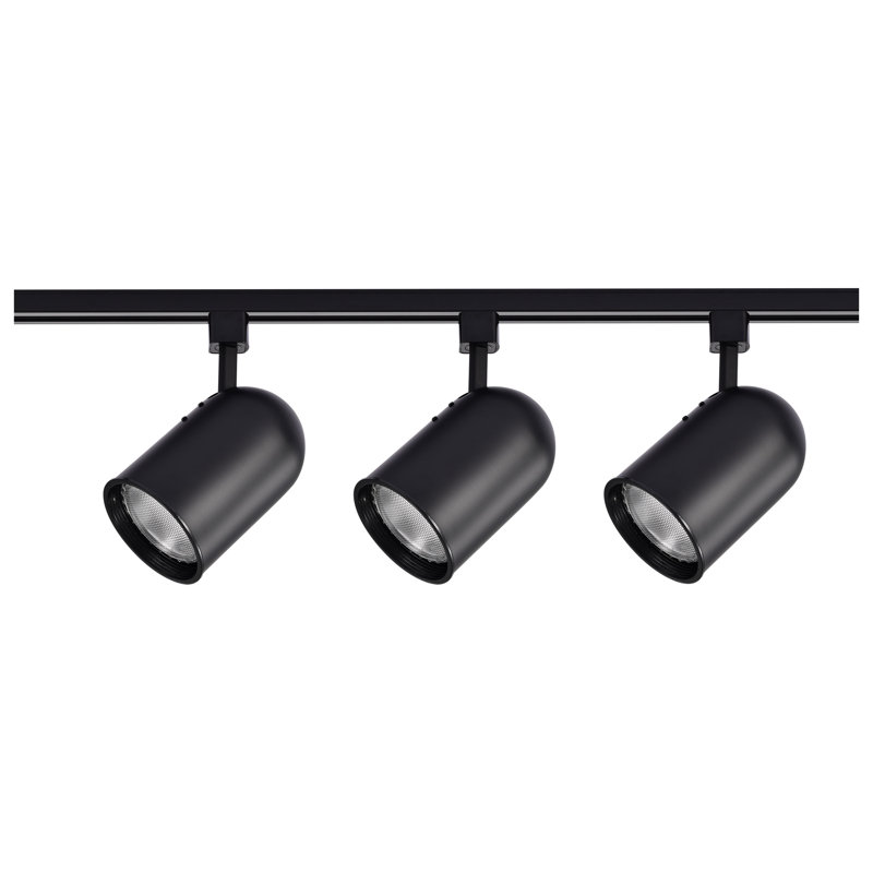 Nuvo Black 3-Light Bullet Cylinder Track Lighting Kit