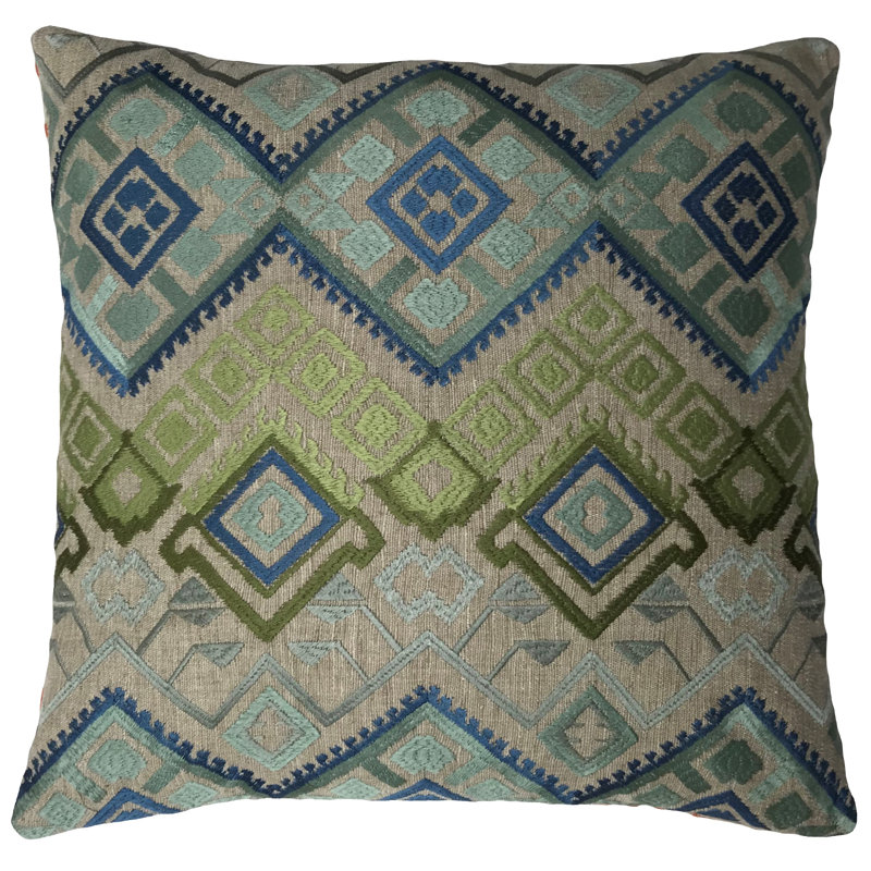 Coussin décoratif géométrique , 18 po x 18 po
