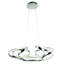 4-Light Dimmable Chrome LED Chandelier With White Acrylic Diffusers-346381500