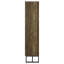 Armoire d'appoint à 8 tablettes en chêne rustique et bronze industriel