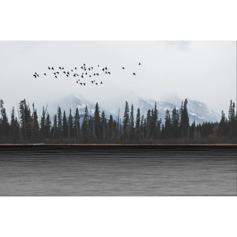 Murale Crotty Lake and Forest Landscape, L 114 po x l 204 po