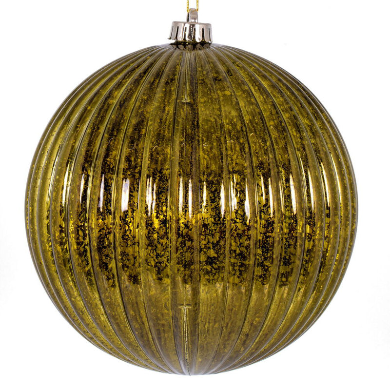 6" Shatterproof Bauble, Olive Green