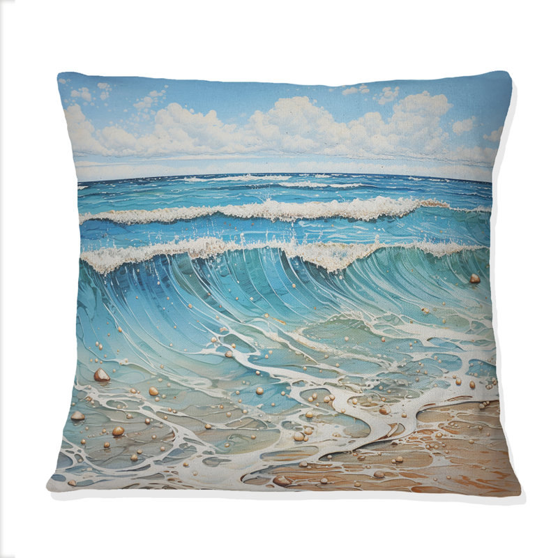 Coussin Beach Beach Seaside Reflections Pointillism II