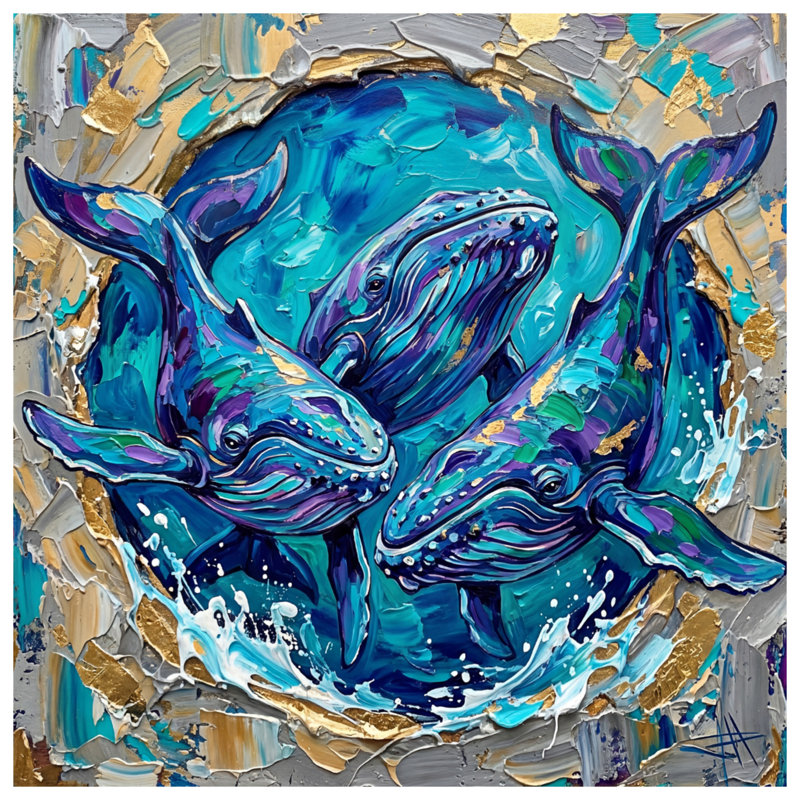 Tapis de bain bleu à baleines à bosse, L 24 po x L 17 po