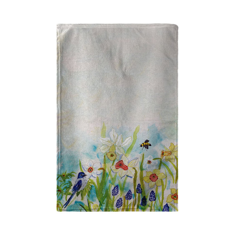 Serviette de cuisine oiseaux et daffodils