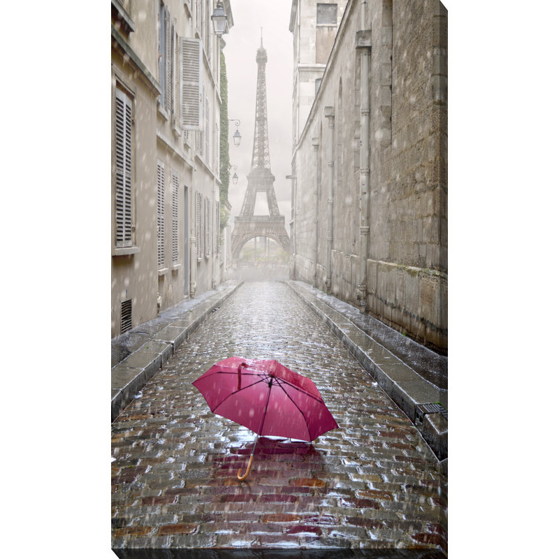 « parasol à paris », impression sur toile tendue, H 60 po x l 36 po x P 1,5 po