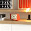 Réveil-matin rétro, cadran de style Mid-Century (orange)-503002993