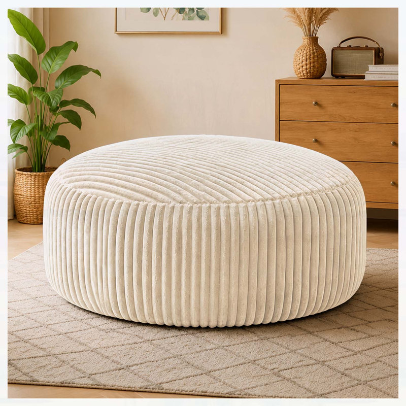 Fauteuil à billes surdimensionné de 6 pi avec rembourrage en mousse à mémoire de forme, housse en tissu doux pour adultes et adolescents, parfait pour le salon et la chambre à coucher