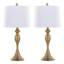 Ensemble de lampes de table en métal 27 po avec abat-jour empire en lin Kateryn-1847909366-1847909260