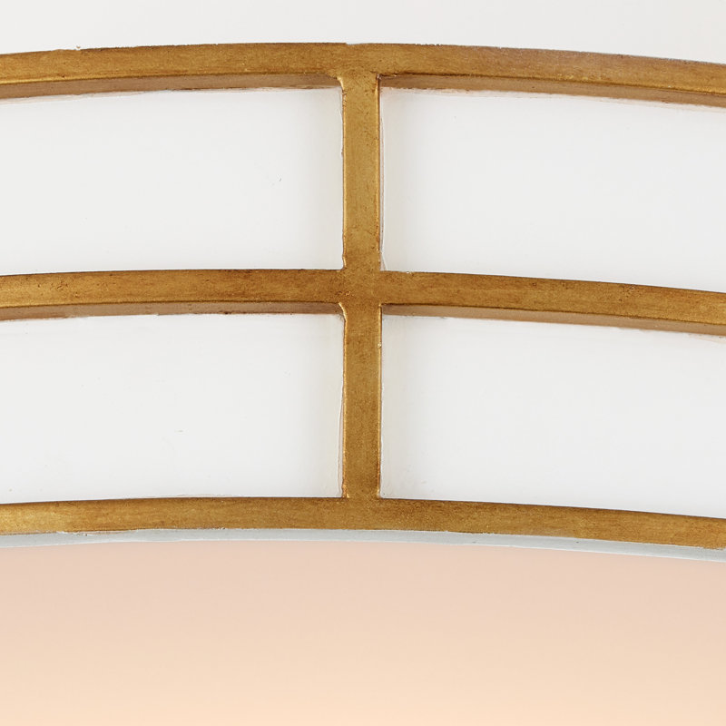 Fielding LED Flush Mount, Gesso White/Contemporary Gold