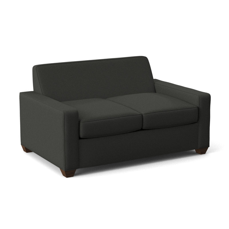 Avery 72" Square Arm Sofa, Montana Walnut, Dorset Charcoal