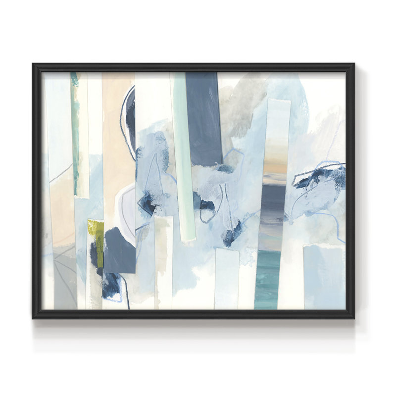 «Liquide Strata II», reproduction encadrée, H 11 po x l 14 po, Noir