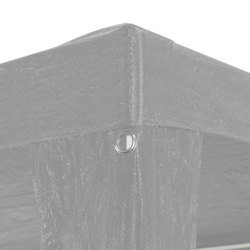 12m x 3m Steel Party Tent, 3 x 12 m, Light Grey
