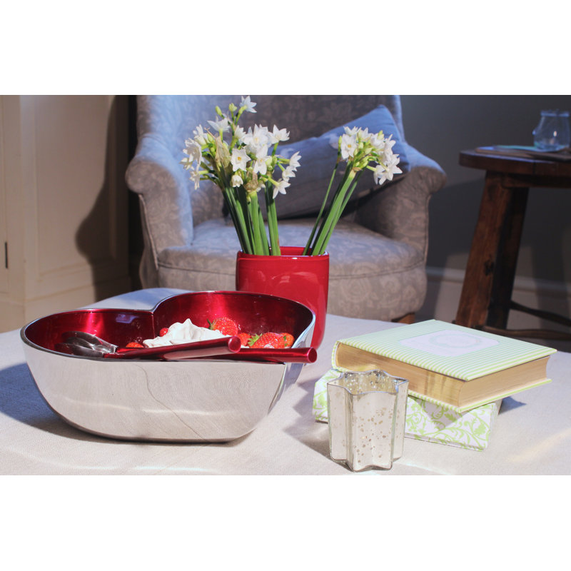 17 Stories Claudel Aluminum Serving Bowl, Red