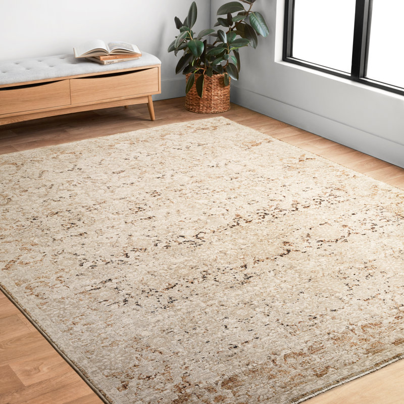 Tapis beige Fuhrman, Rectangle 2 pi x 3 pi 7 po