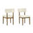 5Pc 70"W Rectangular Walnut Oak Geometric Cross Base Dining Set
