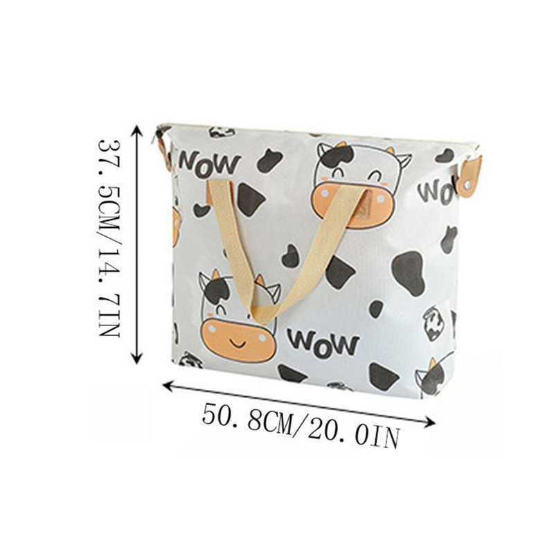 Sac de rangement Largecapacité avec poignée Seau de rangement pliable pour couverture de courtepointe