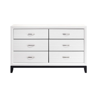 Commode de rangement moderne à 6 tiroirs, parfaite pour les meubles de chambre à coucher organisés et élégants