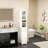64.17 Inch Slim Tall Freestanding Bathroom Cabinet, Single Reversible Door Anti Tip Home Storage Cabinet