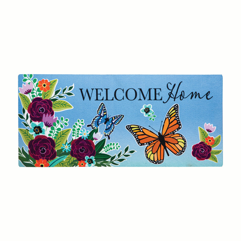 Tapis de bienvenue Welcome Home Butterflies Sassafras