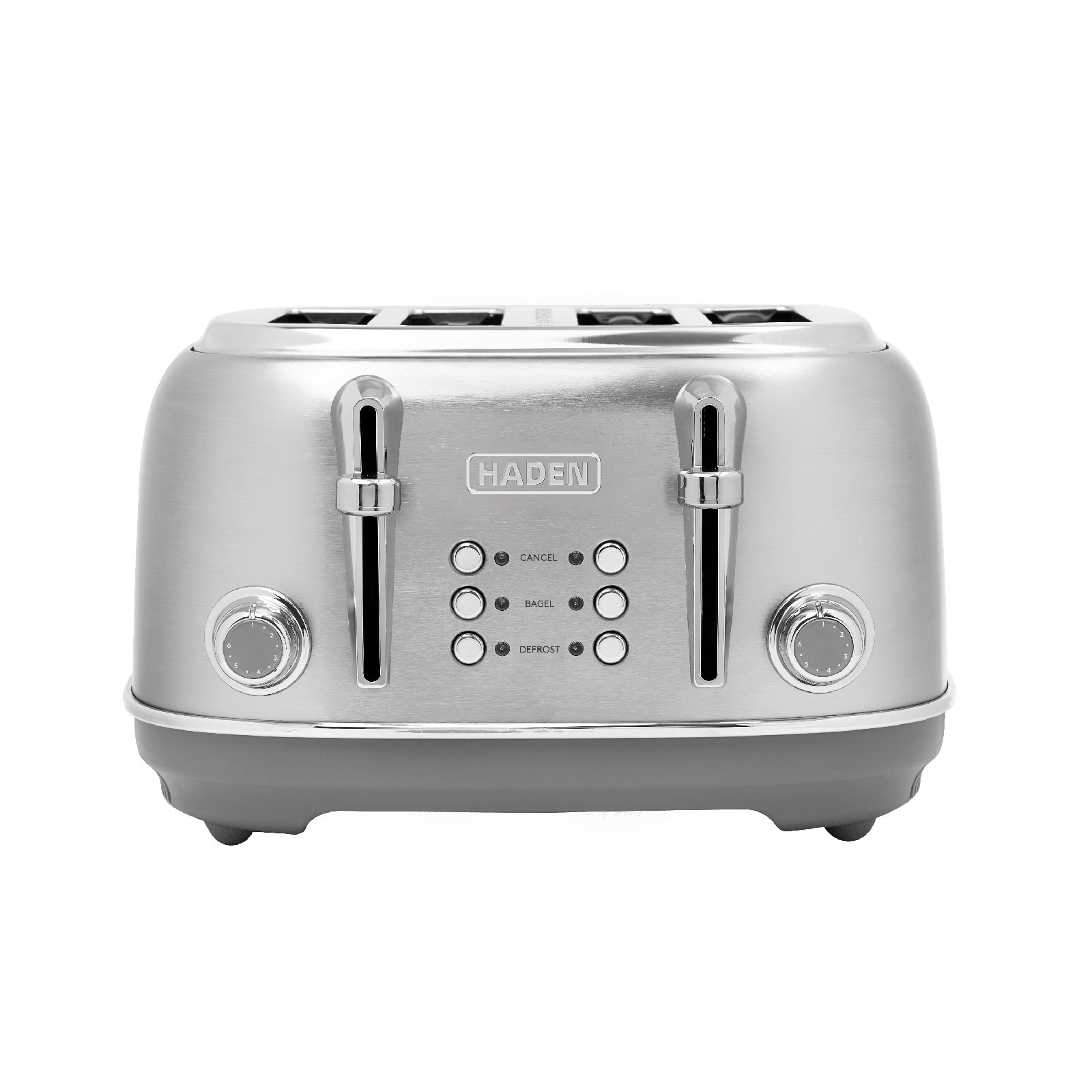HADEN Heritage 4-Slice Wide Slot Toaster, Stainless Steel/Chrome