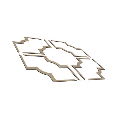 66 panneaux de plafond décoratifs en bois Bradley l 66 7/8 po x H 66 7/8 po x T 3/8 po, chêne blanc