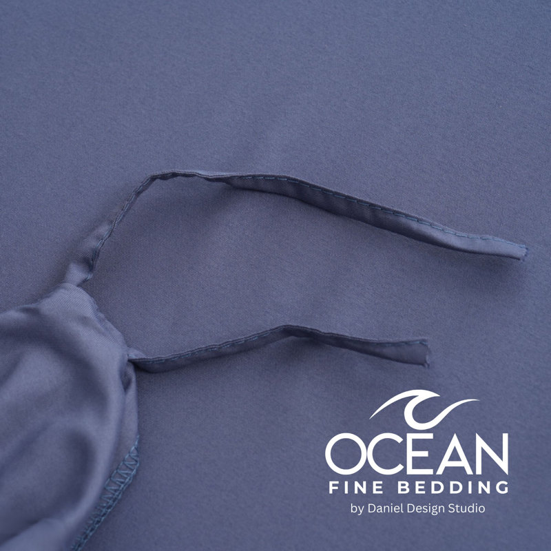 OCEAN FINE BEDDING Duvet Cover, Blue, Twin Duvet Cover + 1 Queen Sham
