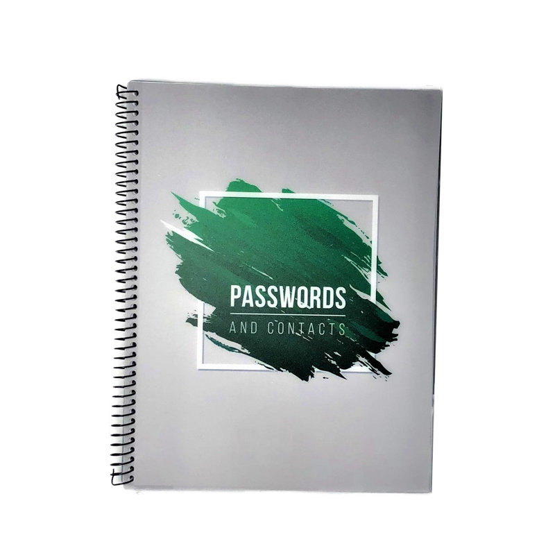 Large Password Keeper Notebook, Green