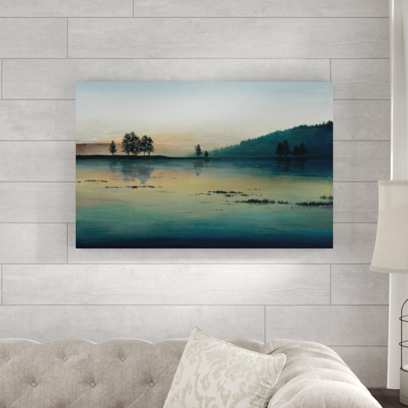 «Morning Glow» par Sara Brown - peinture sur toile tendue, Couche de verre, H 24 po x l 37 po x P 1,5 po