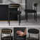Faux Marble Dining Set, Modern Dining Table And Chair Set For 6