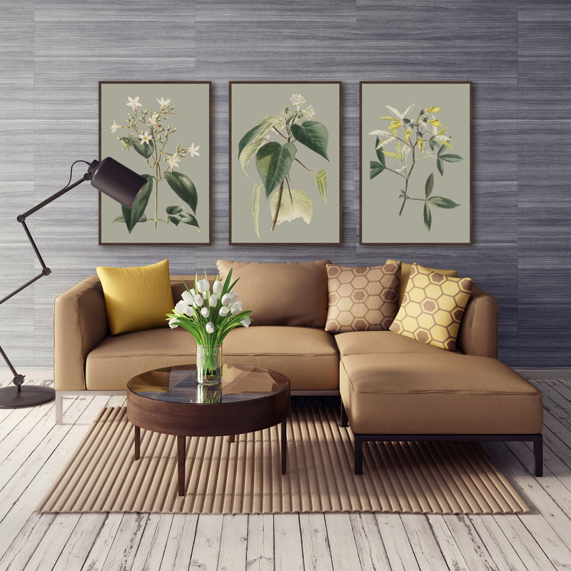 Tiny Blooms 3-Piece Print on Canvas, 18" H x 12" W x 1.5" L