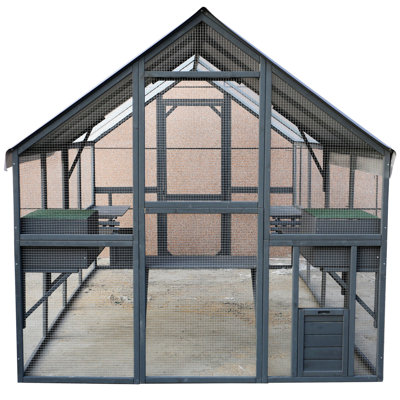 110 Inch Cat Enclosure For Outdoor Adventures - Wooden , Bridges, Walks, Small Houses & Excitement Run With Secure Roof