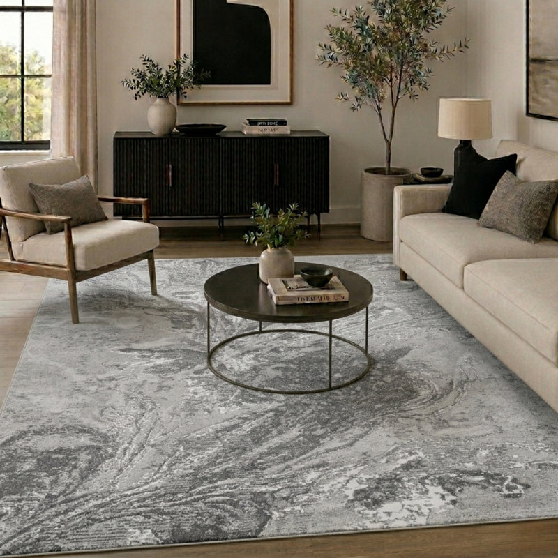 Bushmills Machine Woven Grey Indoor Rug, Rectangle 120 x 170cm