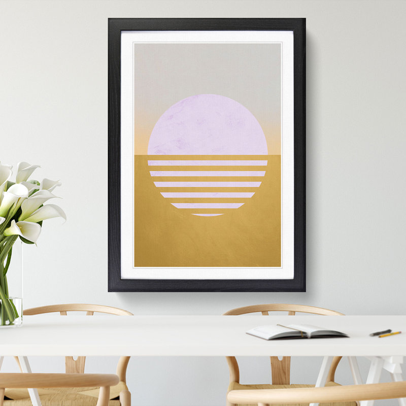 Abstract Sunset - Picture Frame Graphic Art, Black, 36cm H x 27cm W x 2cm D