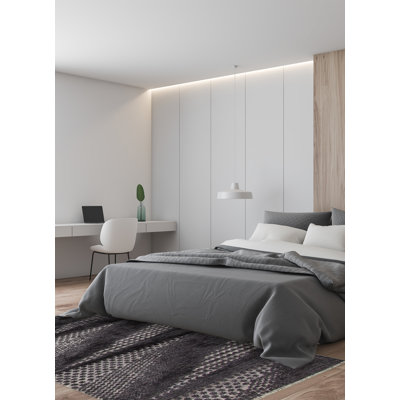 Tapis noir Tangier 2 pi 11 po x 4 pi 11 po